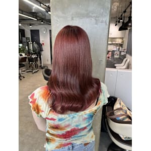 miu　ブリーチなしダブルカラーで艶々レッド