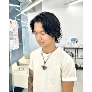 伸ばしかけメンズパーマ