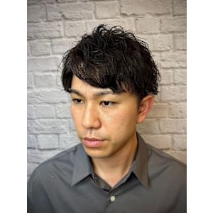 カジュアルオフィス男子おしゃれパーマ【新宿/バーバー/理容室