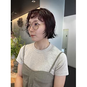 【ハクラ】ボブ ピンク ラベンダーピンク