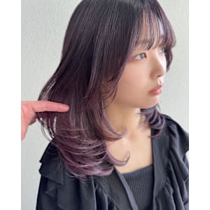 顔周りレイヤー_ボルドーカラー