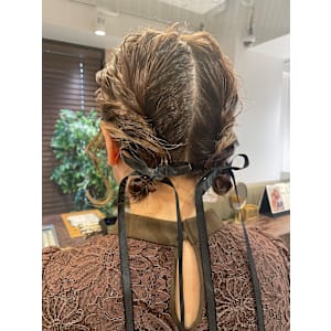 ツインアレンジ結婚式卒業式成人式ヘアセット×小野ふゆり