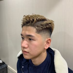 ロンドンゴールデン七三フェード【大宮/バーバー】