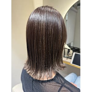 細目ハイライト×オリーブアッシュ『銀座/個室』