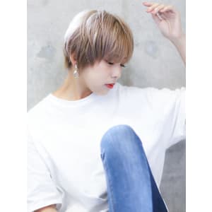 ハンサムショート　ハイトーン　