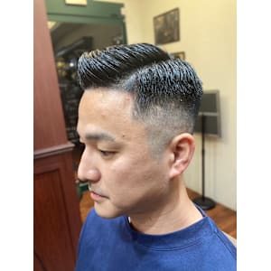 メンズショートベリーショートフェードクロップボウズアイロン