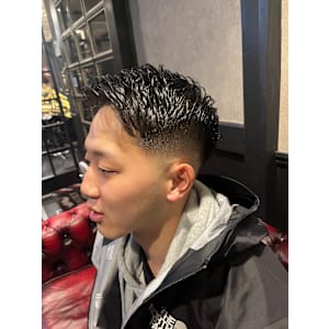 メンズショートベリーショートフェードクロップボウズアイロン