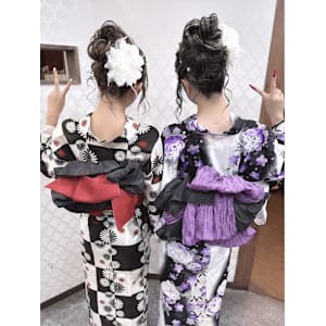 浴衣ヘアセット、着付け