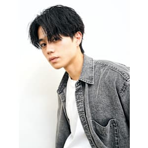 無造作センターパート