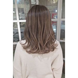 20代30代ダブルカラーブリーチ透明感グラデーション