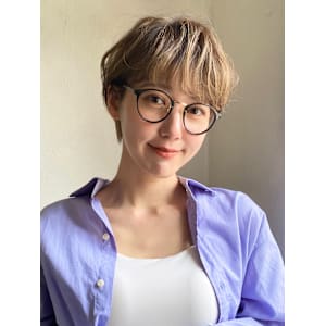 ショート/マッシュショート/ニュアンスパーマ/ハイトーン[原