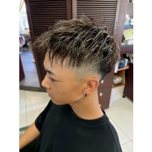 メンズスタイル【カラー×ゴールドメッシュ】