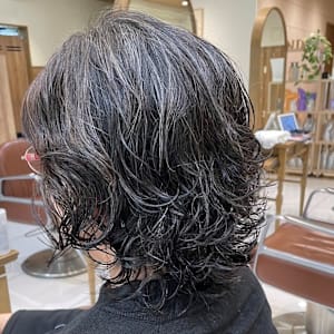 パーマ/白髪活かし/髪質改善/グレイカラー