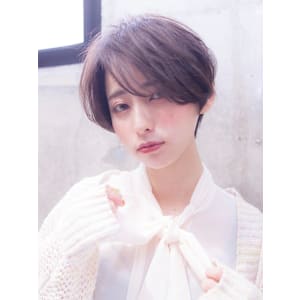 マニッシュ　ウザバング　ショートボブ　前髪