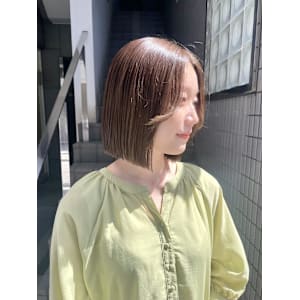 ボブ×切りっぱなしボブ×長め前髪×10代20代/齋藤