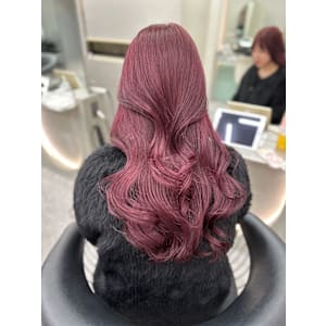 暖色カラー/レイヤーカット/ブリーチなしダブルカラー