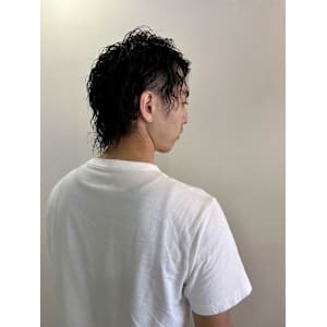 カルマパーマ/ショート/ダークアッシュ/ニュアンスパーマ