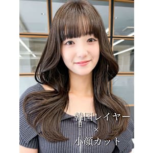 韓国ヘアミディアムくびレイヤーイメチェン小顔似合わせカット