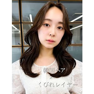 小顔カットくびレイヤーエモージュ韓国似合わせカット美髪