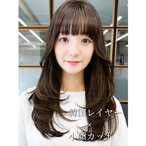 韓国美髪レイヤーロングくびれワンカールハッシュカットレイヤー