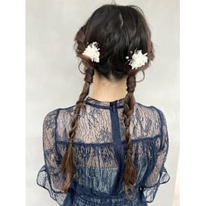 ヘアアレンジ＊ルーズツイン