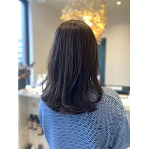 アッシュベージュ×ロングレイヤー