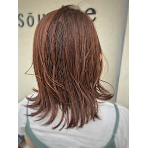 オレンジブラウン×ミディアム