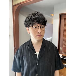 大人マッシュパーマ