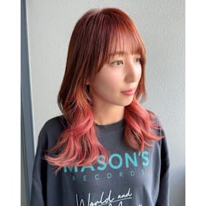 ブラッドオレンジ-インナーカラー-インナーカラーオレンジ