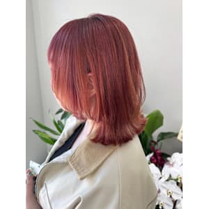 《花屋併設》暖色カラー×レイヤーカット