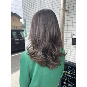 ハイライト×アッシュベージュ