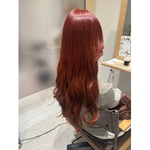 ハイトーンカラー/ピンクレッド/ボルドー/ロングレイヤー