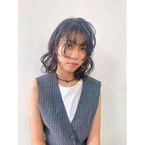 ウルフパーマ/顔まわりウルフ/ニュアンスパーマ