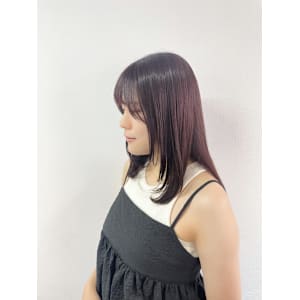 レイヤーカット/暖色カラー/ワインレッド