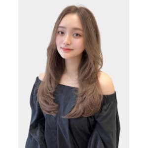 ロングヘア韓国ヘアレイヤーカット小顔カット2wayバング