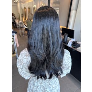 髪質改善グレージュカラーカーキベージュレイヤーロング錦糸町