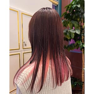 【10代 20代 30代】インナーカラーピンク/加藤大樹