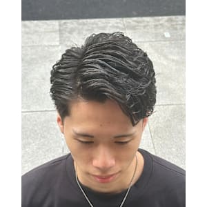 ハーフバック　ビジネスパーマ　アイロンパーマ