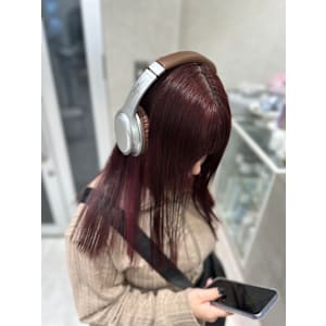 暖色カラー/ブリーチなしダブルカラー/