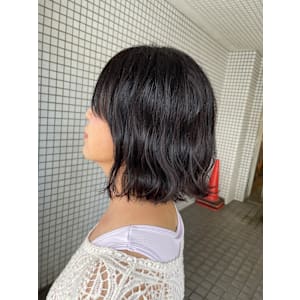 波巻きウェーブボブ