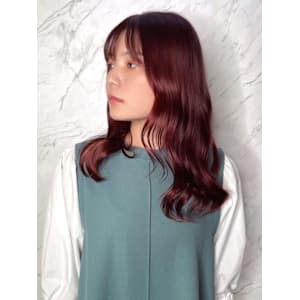 【MICHI 富田店　古作蓮】顔周りレイヤー　ピンクブラウン