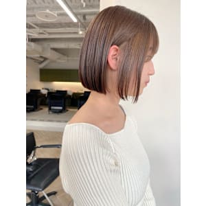 ボブ/ミニボブ/切りっぱなしボブ/ダブルカラー/名駅/名古屋