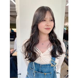 ロング顔周りレイヤーおくれ毛前髪名駅/名古屋