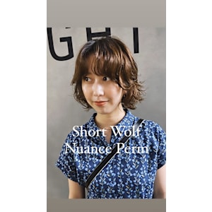 外国人風パーマ/ショートパーマ/ウルフパーマ/ボブパーマ