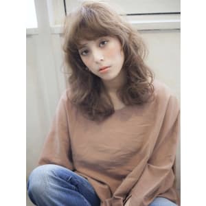 似合わせカット　ピンクブラウン　エアリーロング　美髪