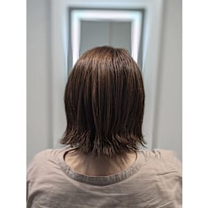 艶髪ボブ✕透明感Wカラーカット
