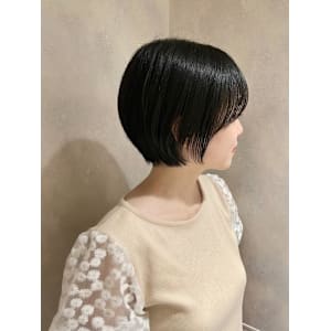 ショートボブ×丸みボブ×前髪あり×20代30代/斎藤