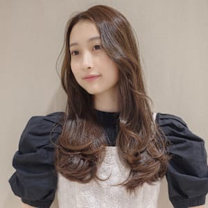 ◯透明感ロング◯韓国風レイヤーカット◯イルミナカラー