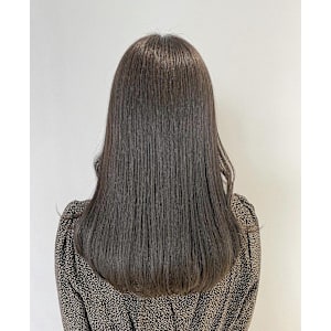 20代30代髪質改善ストレート艶感グレージュ透明感カラー