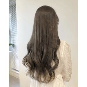 大人可愛い大人美人ふんわりカール小顔カットオリーブベージュ